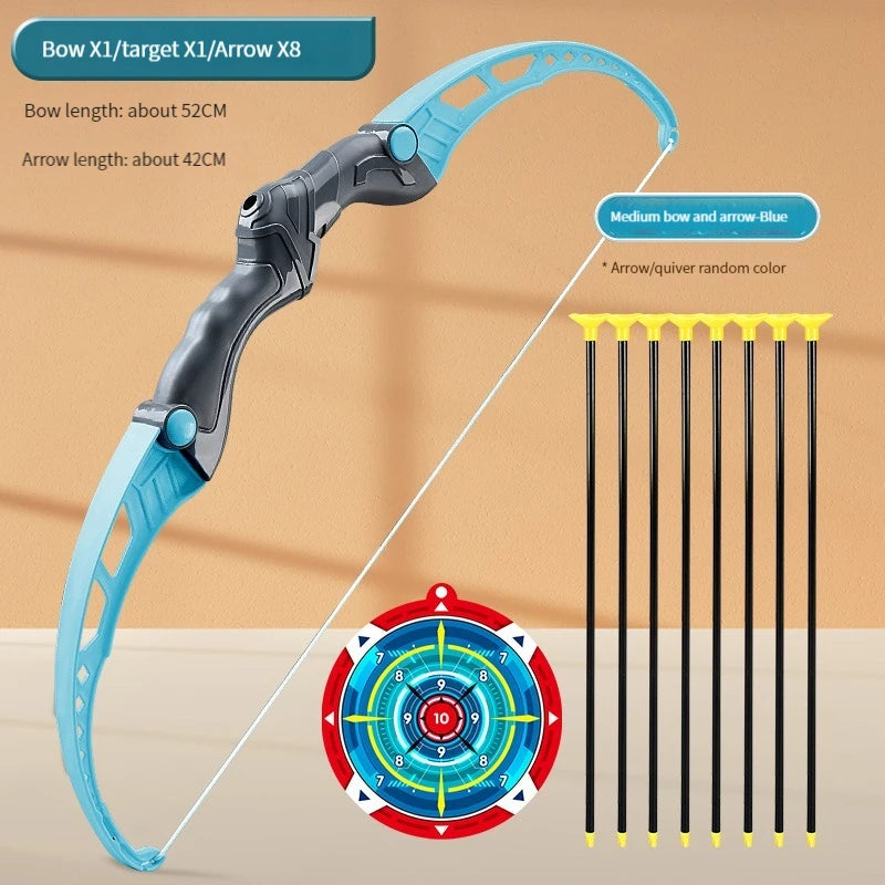 52cm Children's Bow and Arrow Set for Archery Practice - Recurve Shooting Toy with Target for Outdoor Activities, Ideal Gift for Boys and Kids