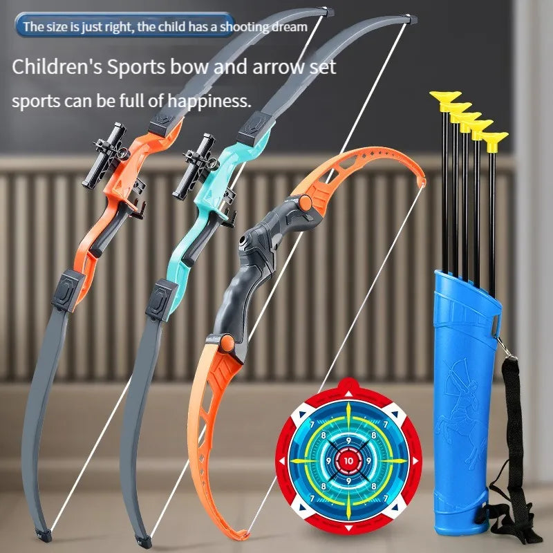 52cm Children's Bow and Arrow Set for Archery Practice - Recurve Shooting Toy with Target for Outdoor Activities, Ideal Gift for Boys and Kids
