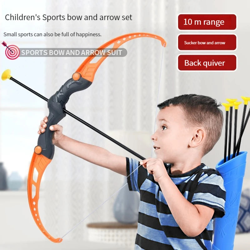 52cm Children's Bow and Arrow Set for Archery Practice - Recurve Shooting Toy with Target for Outdoor Activities, Ideal Gift for Boys and Kids