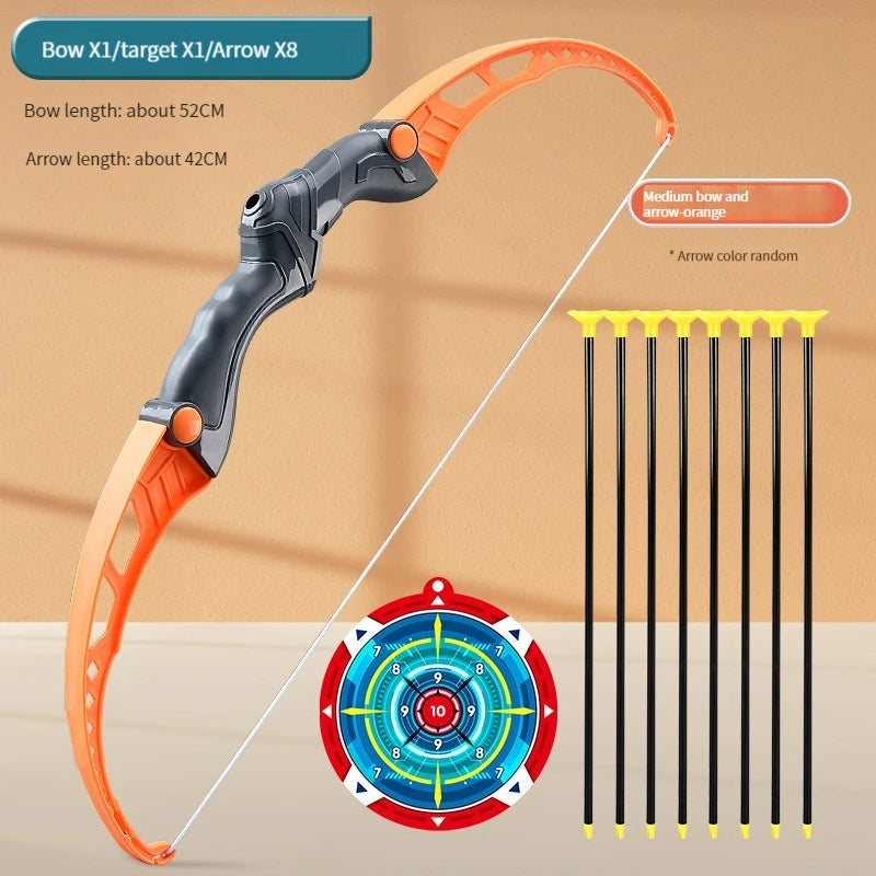52cm Children's Bow and Arrow Set for Archery Practice - Recurve Shooting Toy with Target for Outdoor Activities, Ideal Gift for Boys and Kids